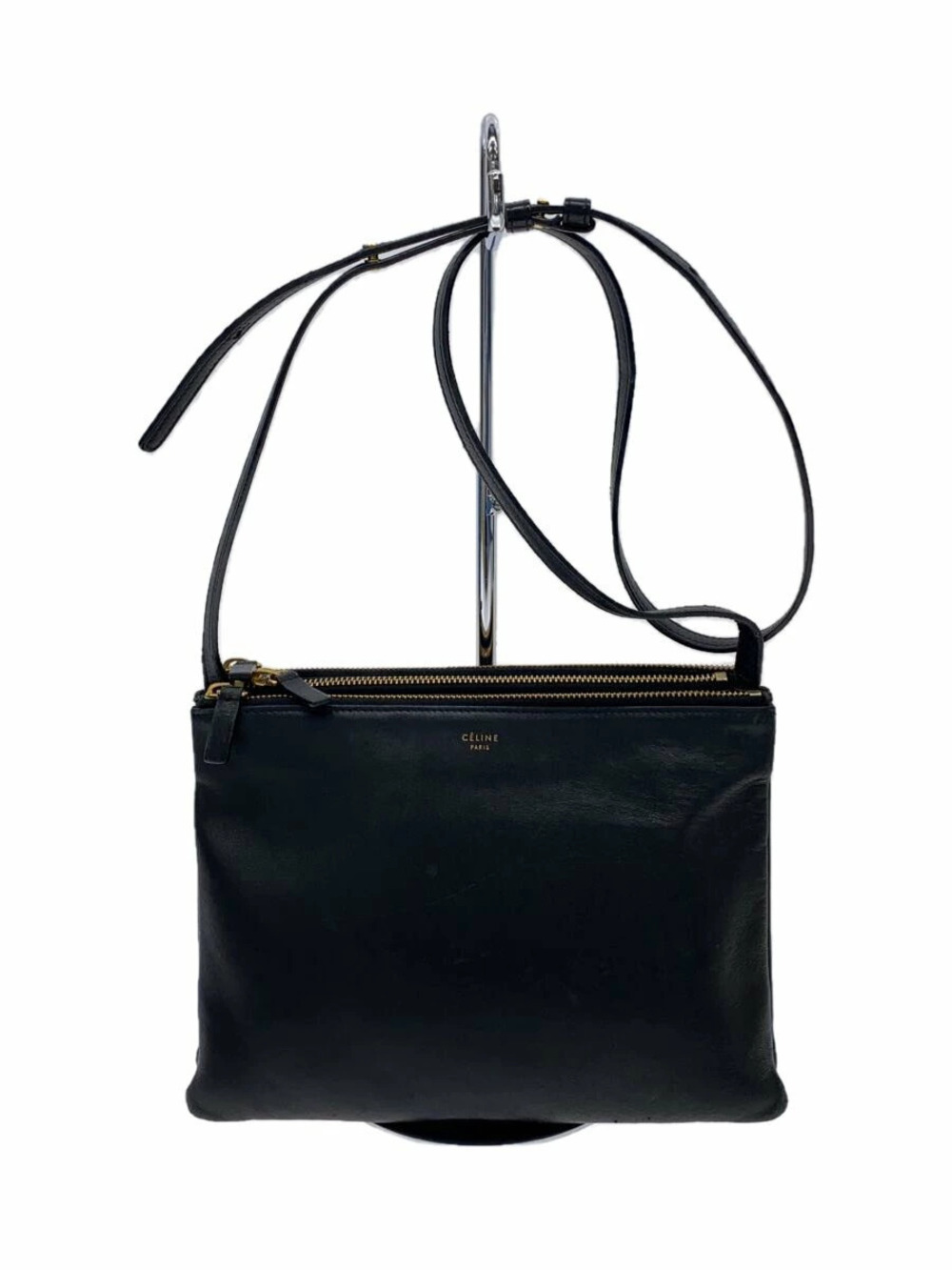 Celine Trio bag leather Black